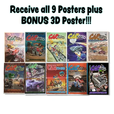 CARtoons Poster - Lot of 10