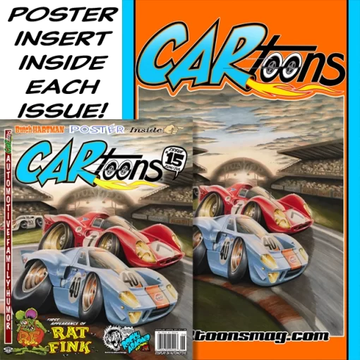 CARtoons Issue #15 about all types of Car Culture related. Rat Fink Ford vs Ferrari Welderup
