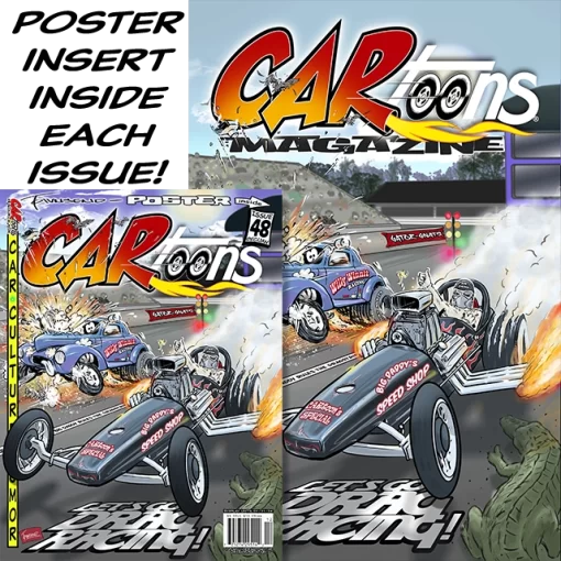 CARtoons Issue #48 about all Drag Racing Related related.