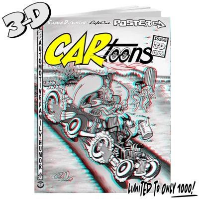 CARtoons Issue #9 3D Variant about everything Rockabilly Surf related.