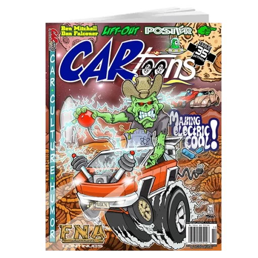 CARtoons Issue #35 about all making Electric Cars Cool. Cybertruck Elon Musk Tesla