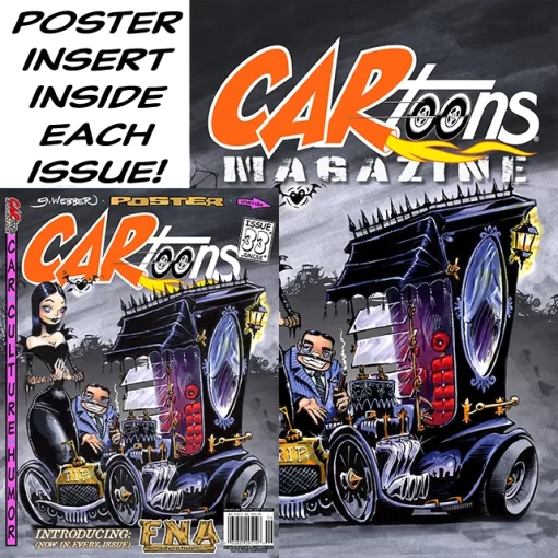 CARtoons Issue #33 about all Types of Car Culture related. Farmtruck AZN Addams Family